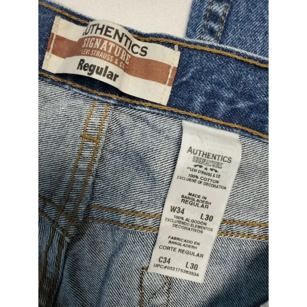 authentics Levi's Men's Jean 34x30 Blue Regular Logo